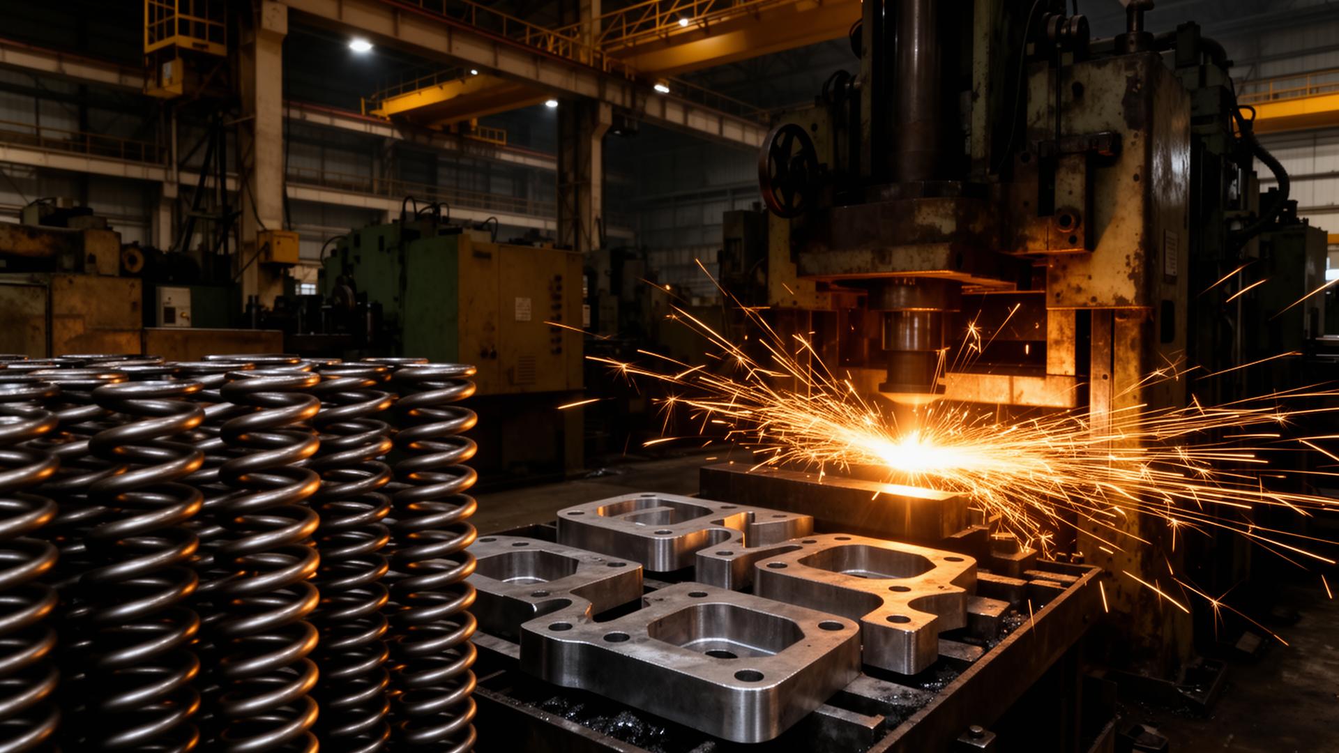 Diversos tipos de molas industriais fabricadas pela Stock Industrial